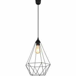 Zachary Suspension Luminaires Globo Lighting Noir, 1 lumière