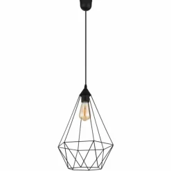 Zachary Suspension Luminaires Globo Lighting Noir, 1 lumière