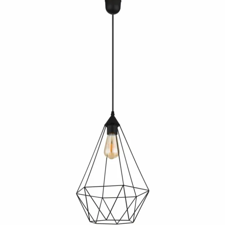 Zachary Suspension Luminaires Globo Lighting Noir, 1 lumière