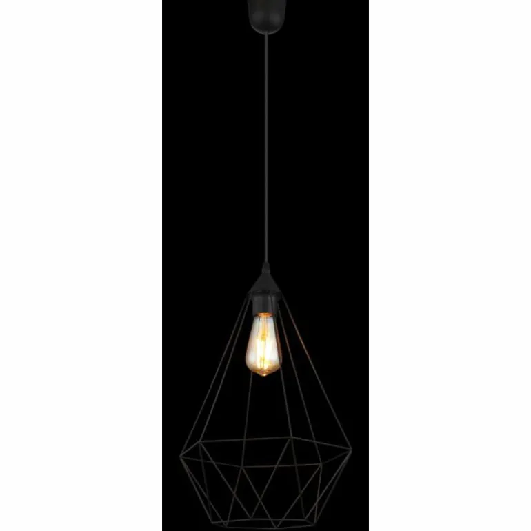 Zachary Suspension Luminaires Globo Lighting Noir, 1 lumière