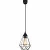 Zachary Suspension Luminaires Globo Lighting Noir, 1 lumière
