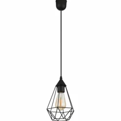 Zachary Suspension Luminaires Globo Lighting Noir, 1 lumière