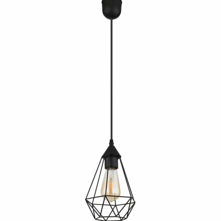 Zachary Suspension Luminaires Globo Lighting Noir, 1 lumière