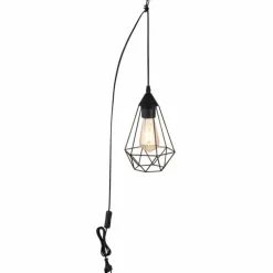 Zachary Suspension Luminaires Globo Lighting Noir, 1 lumière
