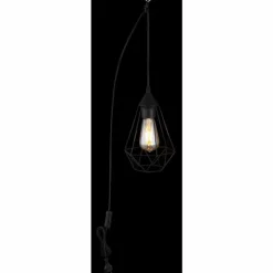 Zachary Suspension Luminaires Globo Lighting Noir, 1 lumière