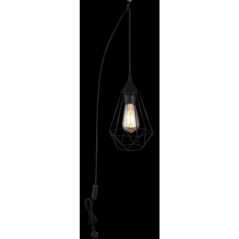 Zachary Suspension Luminaires Globo Lighting Noir, 1 lumière