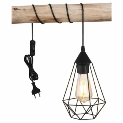 Zachary Suspension Luminaires Globo Lighting Noir, 1 lumière