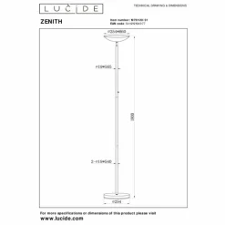 ZENITH Lampadaire Luminaires Lucide LED Blanc, 1 lumière