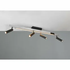 Zeno Plafonnier Luminaires Trio LED Aluminium, 5 lumières, Télécommandes
