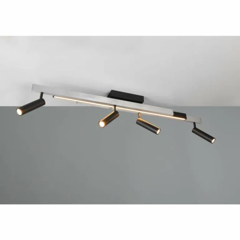 Zeno Plafonnier Luminaires Trio LED Aluminium, 5 lumières, Télécommandes