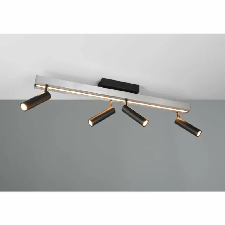Zeno Plafonnier Luminaires Trio LED Aluminium, 5 lumières, Télécommandes