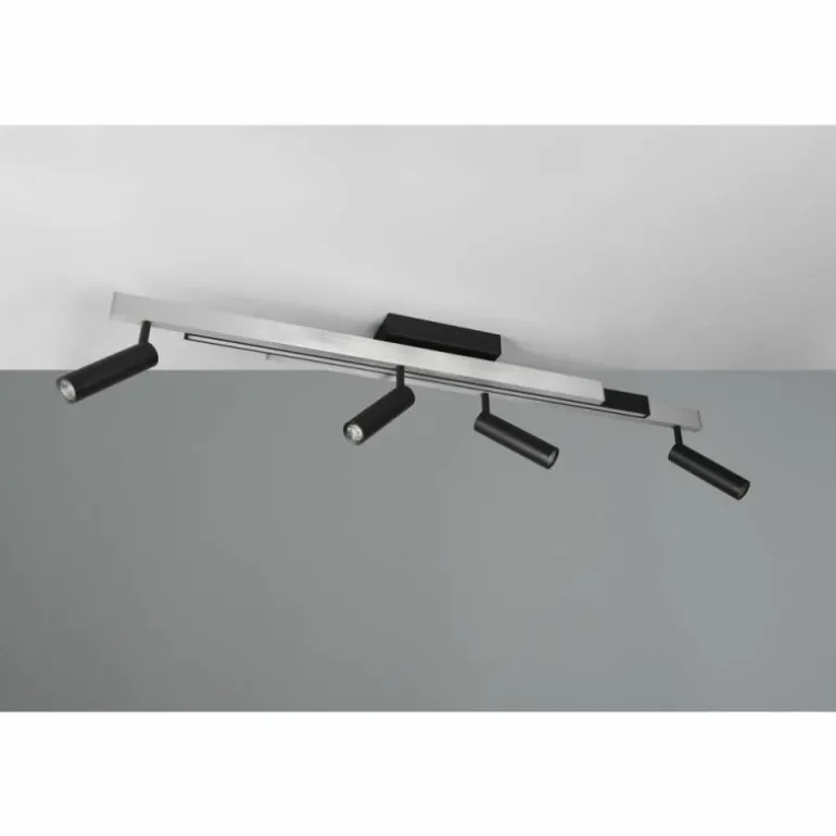 Zeno Plafonnier Luminaires Trio LED Aluminium, 5 lumières, Télécommandes