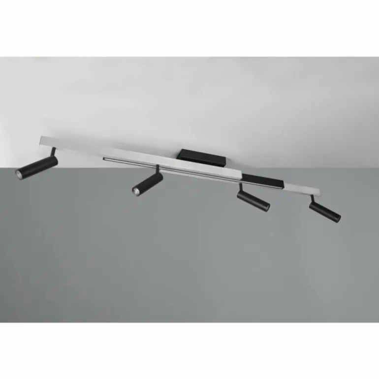 Zeno Plafonnier Luminaires Trio LED Aluminium, 5 lumières, Télécommandes