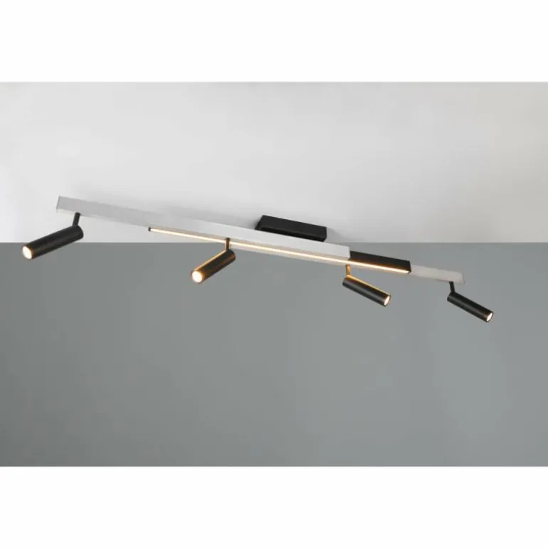 Zeno Plafonnier Luminaires Trio LED Aluminium, 5 lumières, Télécommandes