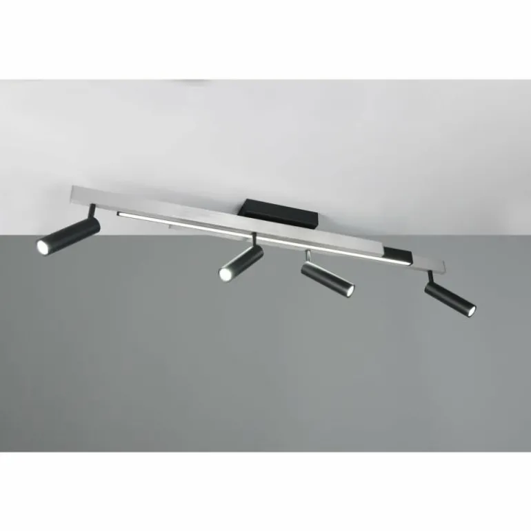 Zeno Plafonnier Luminaires Trio LED Aluminium, 5 lumières, Télécommandes