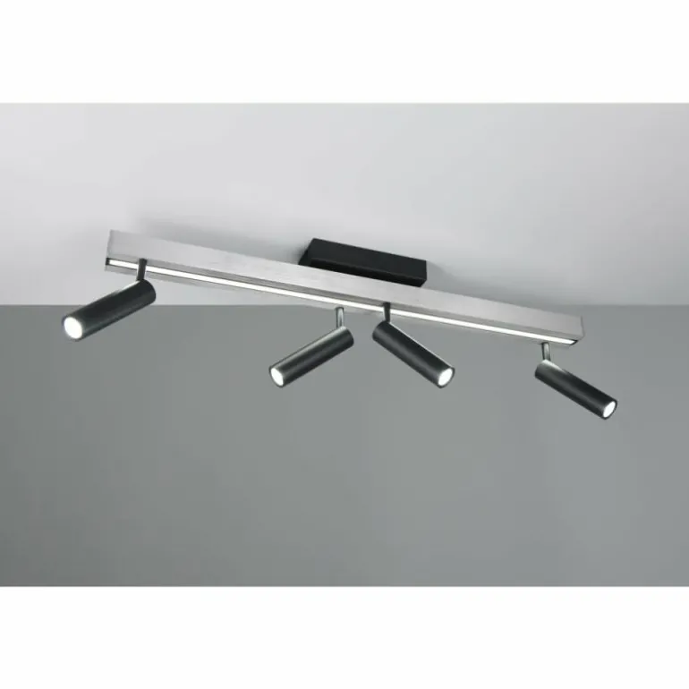 Zeno Plafonnier Luminaires Trio LED Aluminium, 5 lumières, Télécommandes