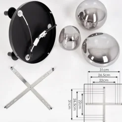 Zernez Plafonnier Noir, 3 lumières