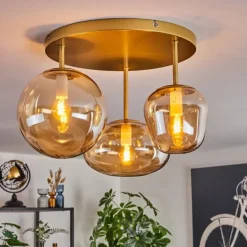 Zernez Plafonnier Or, 3 lumières