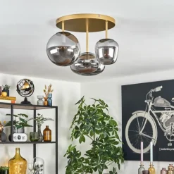 Zernez Plafonnier Or, 3 lumières