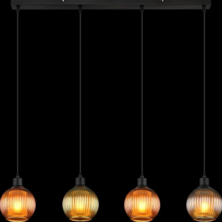 Zumba Suspension Luminaires Globo Lighting Noir, 4 lumières