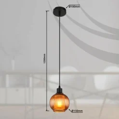 Zumba Suspension Luminaires Globo Lighting Noir, 1 lumière