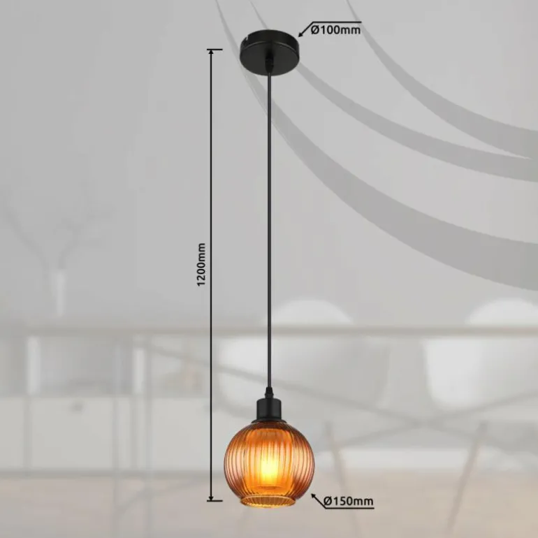 Zumba Suspension Luminaires Globo Lighting Noir, 1 lumière