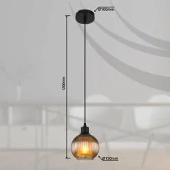 Zumba Suspension Luminaires Globo Lighting Noir, 1 lumière