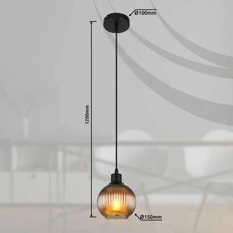 Zumba Suspension Luminaires Globo Lighting Noir, 1 lumière